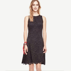 ANN TAYLOR Sleeveless Lace Cocktail Party Semi FormalLittle Black Dress LBD